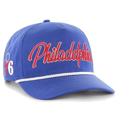 Men's '47 Royal Philadelphia 76ers Overhand Logo Hitch Adjustable Hat