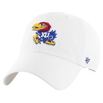 Men's '47 White Kansas Jayhawks Vintage Clean Up Adjustable Hat