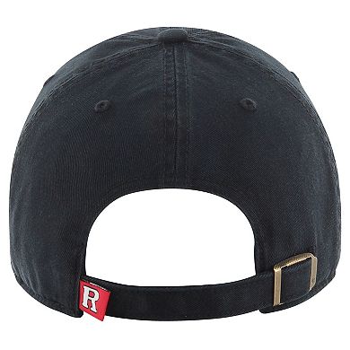 Men's '47 Black Rutgers Scarlet Knights Vintage Clean Up Adjustable Hat