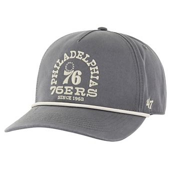 Men's '47 Charcoal Philadelphia 76ers Canyon Ranchero Hitch Adjustable Hat