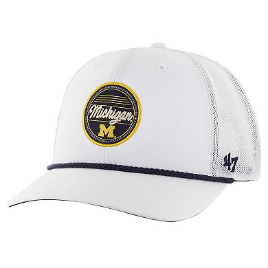 Men's '47 White Michigan Wolverines Fairway Trucker Adjustable Hat