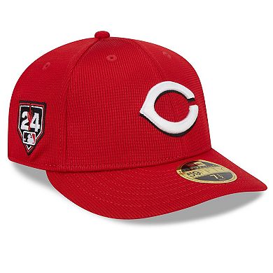 Men's New Era  Red Cincinnati Reds 2024 Spring Training Low Profile 59FIFTY Fitted Hat