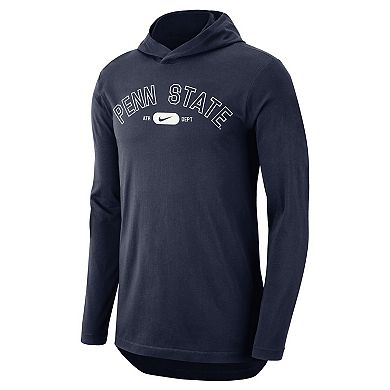 Men's Nike Navy Penn State Nittany Lions Campus Performance Long Sleeve Hoodie T-Shirt