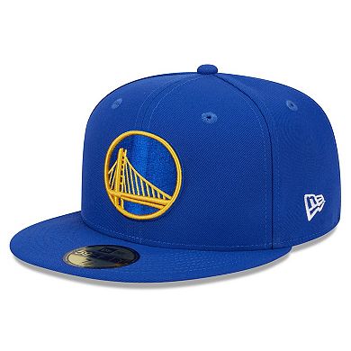 Men's New Era Royal Golden State Warriors Rally Drive Side Patch 59FIFTY Fitted Hat