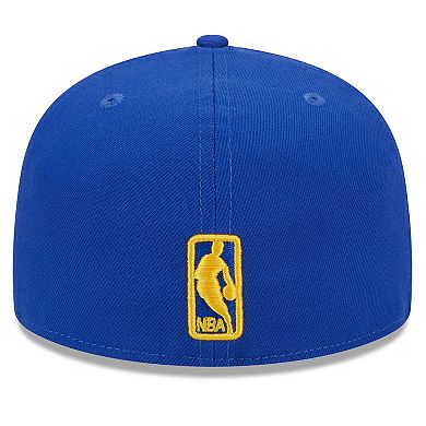 Men's New Era Royal Golden State Warriors Rally Drive Side Patch 59FIFTY Fitted Hat