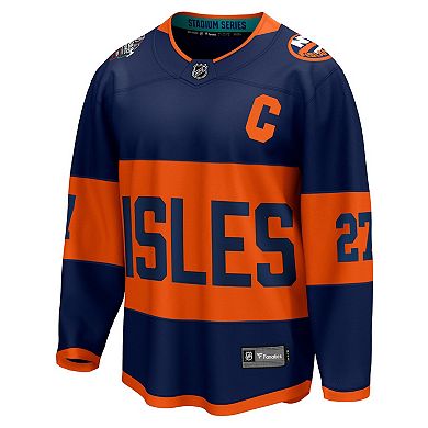 Men's Fanatics Branded Anders Lee Navy New York Islanders 2024 NHL Stadium Series Breakaway Player Jersey