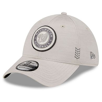 Men's New Era  Cream Washington Nationals 2024 Clubhouse 39THIRTY Flex Fit Hat