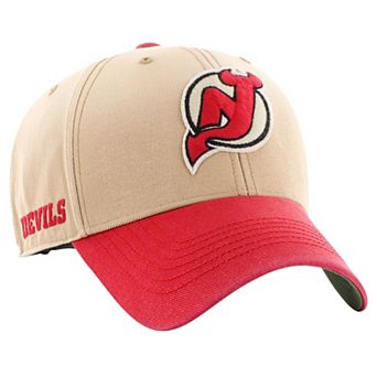 Men's '47 Khaki/Red New Jersey Devils Dusted Sedgwick MVP Adjustable Hat