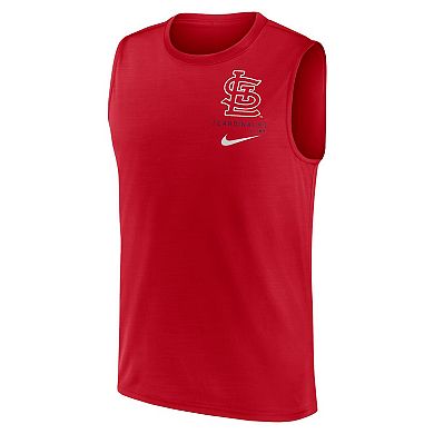Men's Nike Red St. Louis Cardinals Large Logo Muscle Tank Top