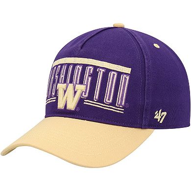 Men's '47 Purple Washington Huskies Double Header Hitch Adjustable Hat