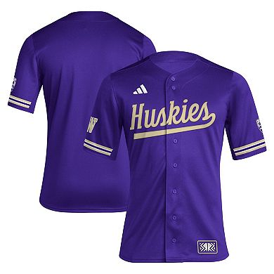 Men's adidas Purple Washington Huskies Reverse Retro Replica Baseball Jersey