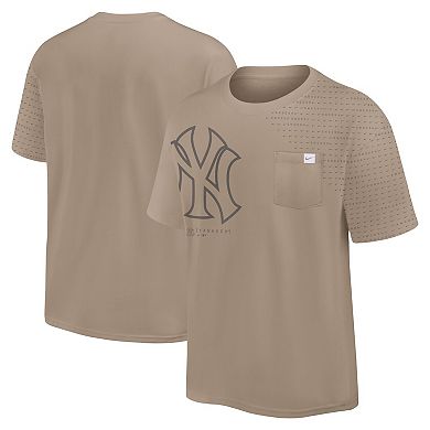 Men's Nike Khaki New York Yankees Statement Max90 Pocket T-Shirt