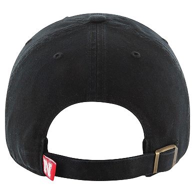 Men's '47 Black Nebraska Huskers Clean Up Adjustable Hat