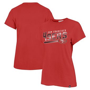 Women's '47 Scarlet San Francisco 49ers Pep Up Frankie T-Shirt