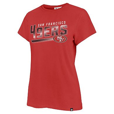 Women's '47 Scarlet San Francisco 49ers Pep Up Frankie T-Shirt