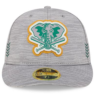Men's New Era  Gray Oakland Athletics 2024 Clubhouse Low Profile 59FIFTY Fitted Hat