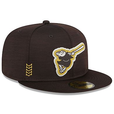 Men's New Era Brown San Diego Padres 2024 Clubhouse 59FIFTY Fitted Hat