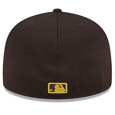Men's New Era Brown San Diego Padres 2024 Clubhouse 59FIFTY Fitted Hat