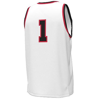 Men's Under Armour #1 White Texas Tech Red Raiders Throwback Replica Basketball Jersey