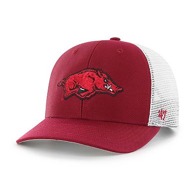 Casquette ajustable en velours côtelé « 47 Cardinal Arkansas Razorbacks Reclaim Snow Wash » pour homme