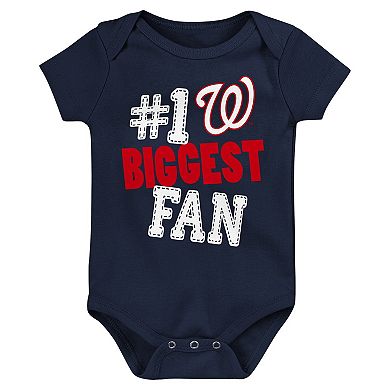 Newborn & Infant Fanatics Branded Washington Nationals Fan Pennant 3-Pack Bodysuit Set