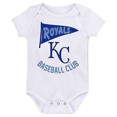 Newborn & Infant Fanatics Branded Kansas City Royals Fan Pennant 3-Pack Bodysuit Set