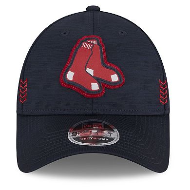 Men's New Era Navy Boston Red Sox 2024 Clubhouse 9FORTY Adjustable Hat