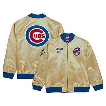 Men's Mitchell & Ness Gold Chicago Cubs OG 2.0 Lightweight Satin Full-Zip Jacket