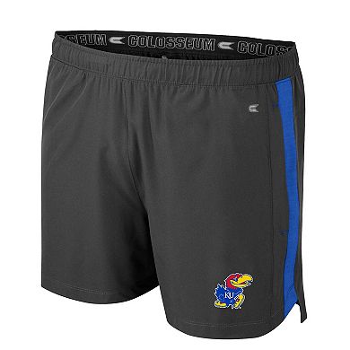 Men's Colosseum Charcoal Kansas Jayhawks Langmore Shorts