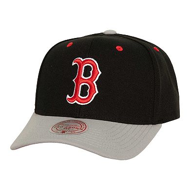 Men's Mitchell & Ness Black Boston Red Sox Bred Pro Adjustable Hat