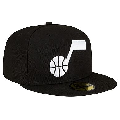 Men's New Era Black Utah Jazz 59FIFTY Fitted Hat