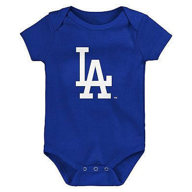 Infant Fanatics Branded Los Angeles Dodgers Fan Pennant 3-Pack Bodysuit Set