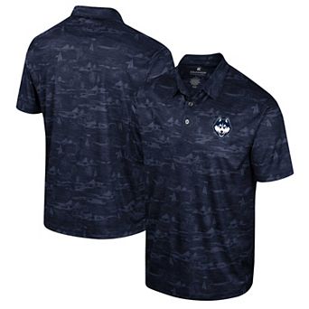 Men's Colosseum Navy UConn Huskies Daly Print Polo