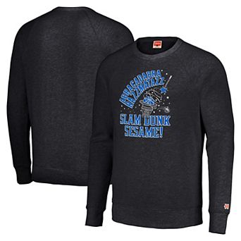 Unisex Homage Charcoal Orlando Magic Slam Dunk Sesame Tri-Blend Crew Raglan Pullover Sweatshirt