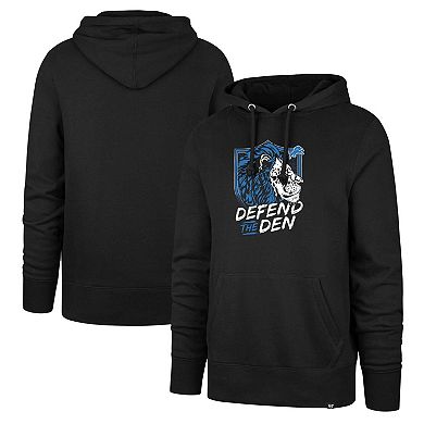 Men's '47 Black Detroit Lions Regional Headline Hoodie