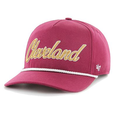 Men's '47  Wine Cleveland Cavaliers Overhand Logo Hitch Adjustable Hat