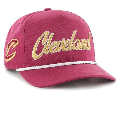 Men's '47  Wine Cleveland Cavaliers Overhand Logo Hitch Adjustable Hat