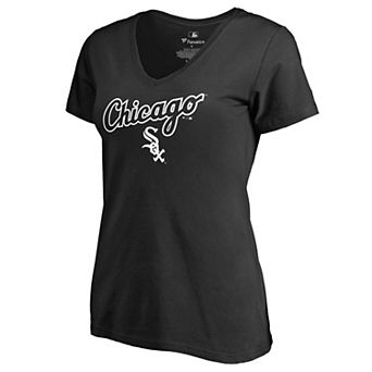 Women's Fanatics Branded Black Chicago White Sox Team Lockup T-Shirt