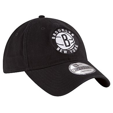 Men's New Era Black Brooklyn Nets Team 2.0 9TWENTY Adjustable Hat