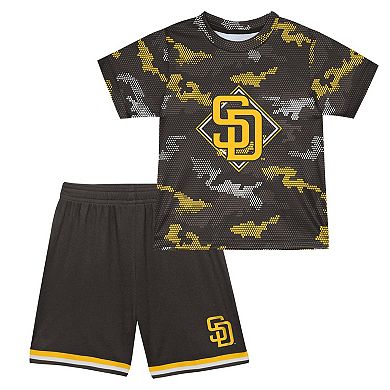 Preschool Brown San Diego Padres Field Ball T-Shirt & Shorts Set