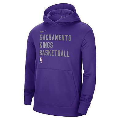 Unisex Nike Purple Sacramento Kings 2023/24 Performance Spotlight On-Court Practice Pullover Hoodie
