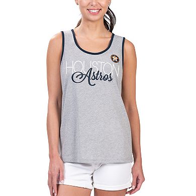 Women's G-III 4Her by Carl Banks Gray Houston Astros Fastest Lap Tank Top