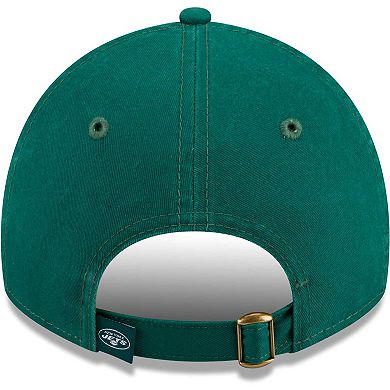 Women's New Era Green New York Jets Gameday Flower 9TWENTY Adjustable Hat