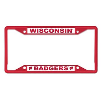 WinCraft Wisconsin Badgers Chrome Color License Plate Frame