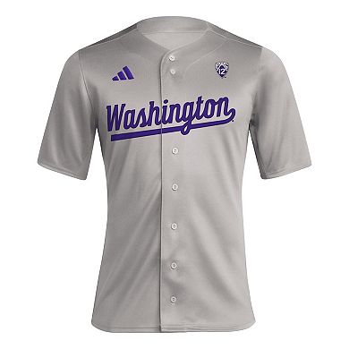 Men's adidas Gray Washington Huskies Replica Baseball Jersey