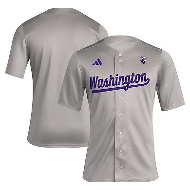 Men's adidas Gray Washington Huskies Replica Baseball Jersey