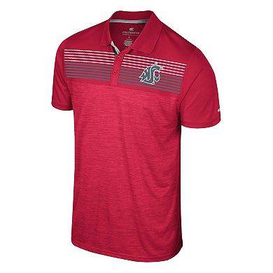 Men's Colosseum Red Washington State Cougars Langmore Polo