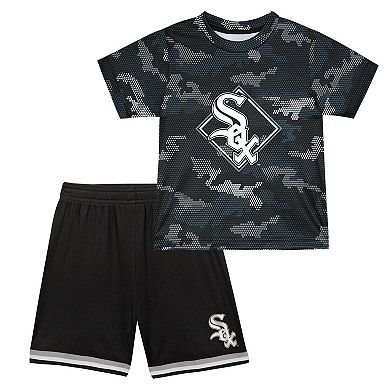 Toddler Fanatics Branded Black Chicago White Sox Field Ball T-Shirt & Shorts Set