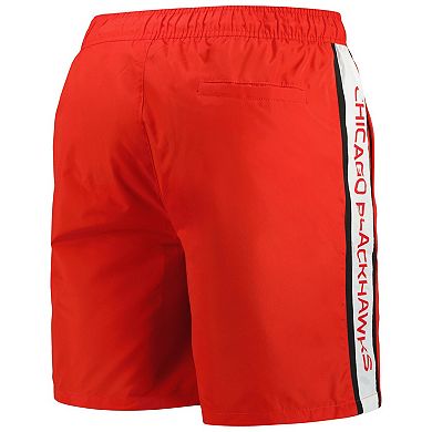 Men's G-III Sports by Carl Banks Red Chicago Blackhawks Streamline Volley Swim Trunks