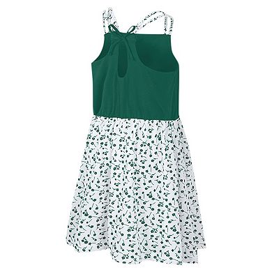 Girls Youth Colosseum Green/White Michigan State Spartans Robin Floral Dress